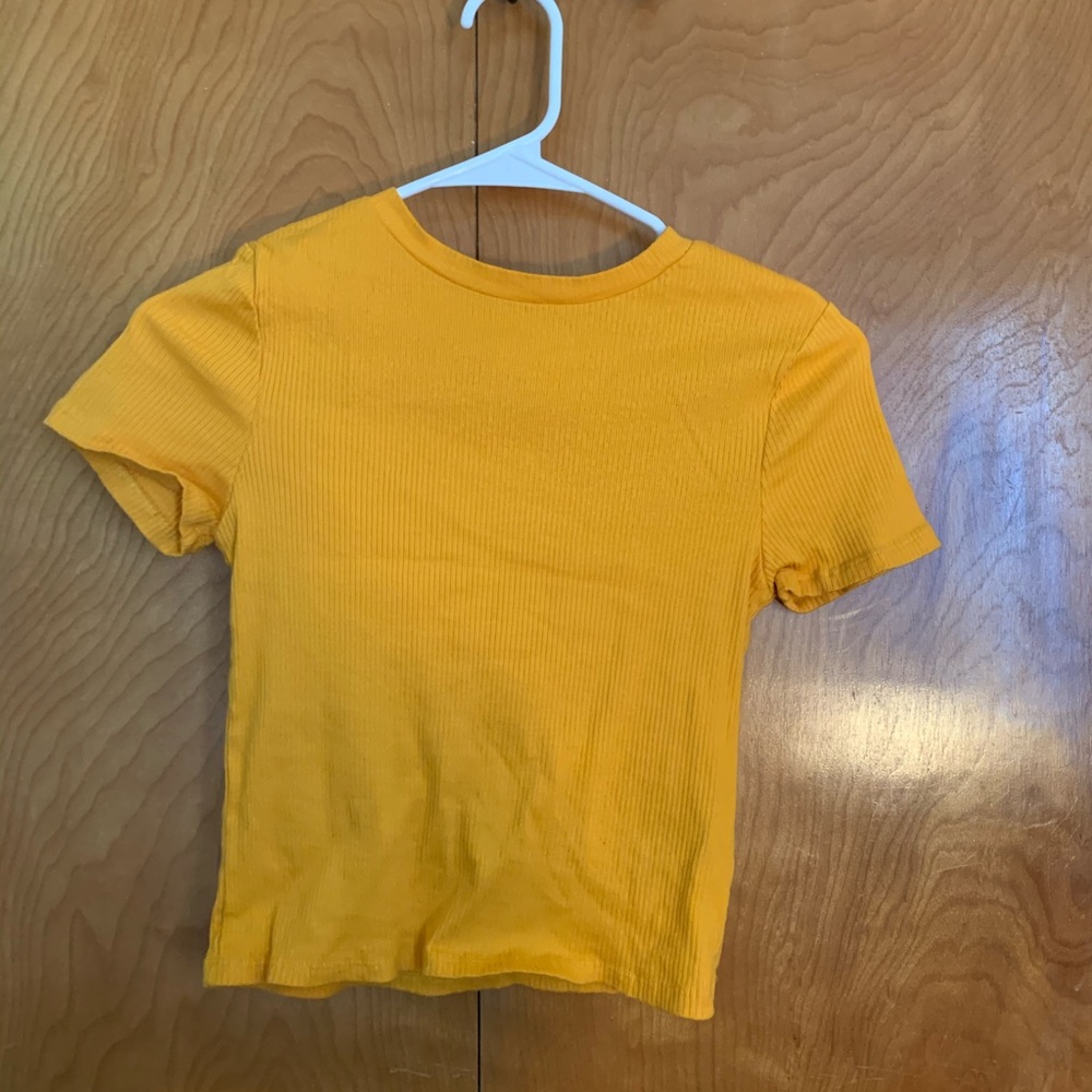 Yellow crop top